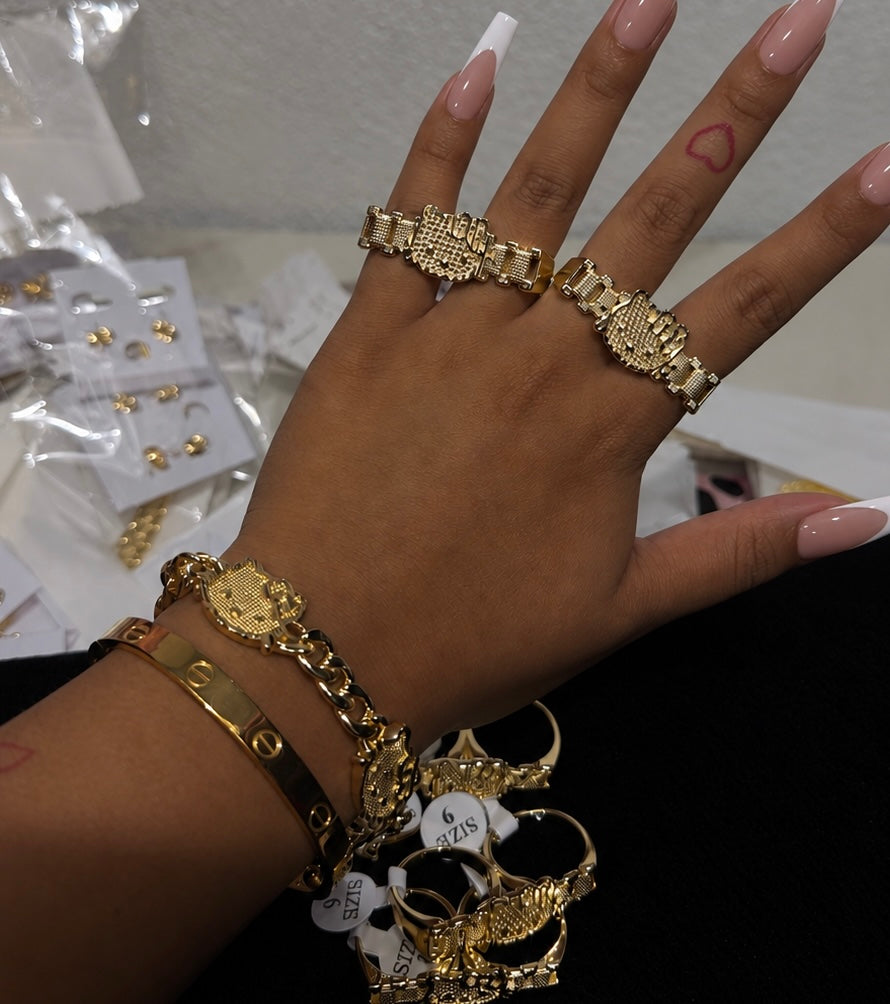 Double Finger Kitty Ring