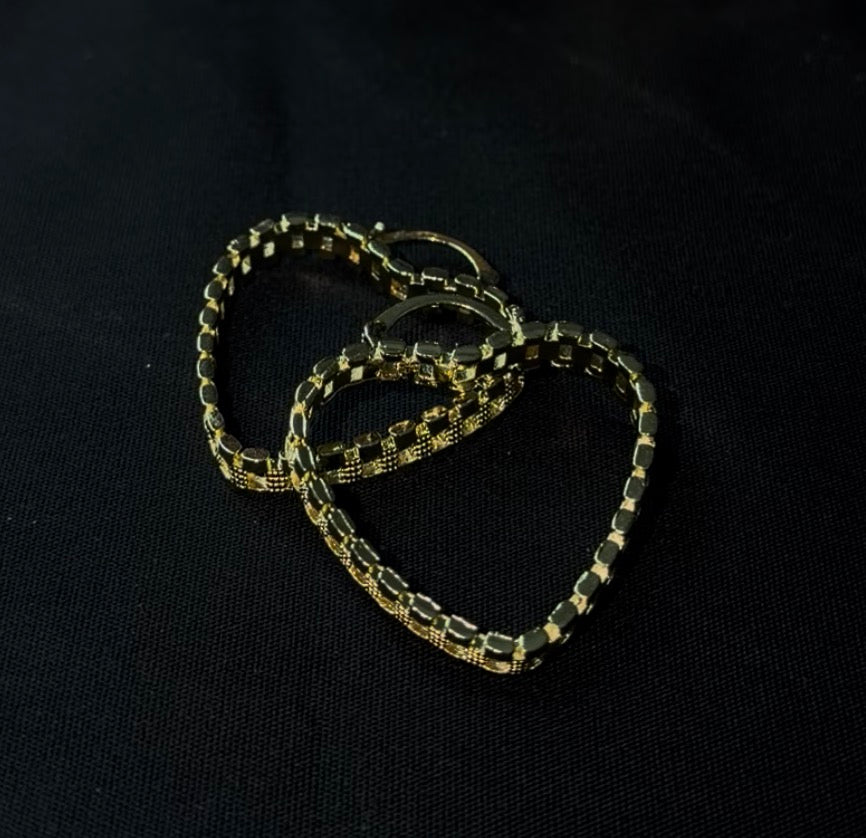 Heart Rolex Hoops