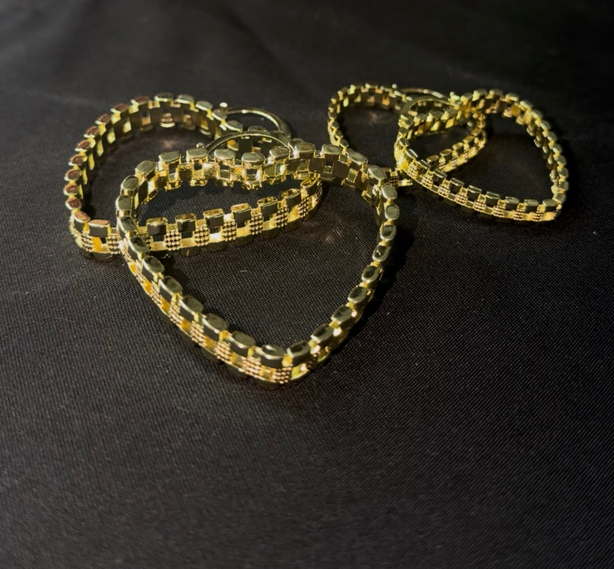 Heart Rolex Hoops