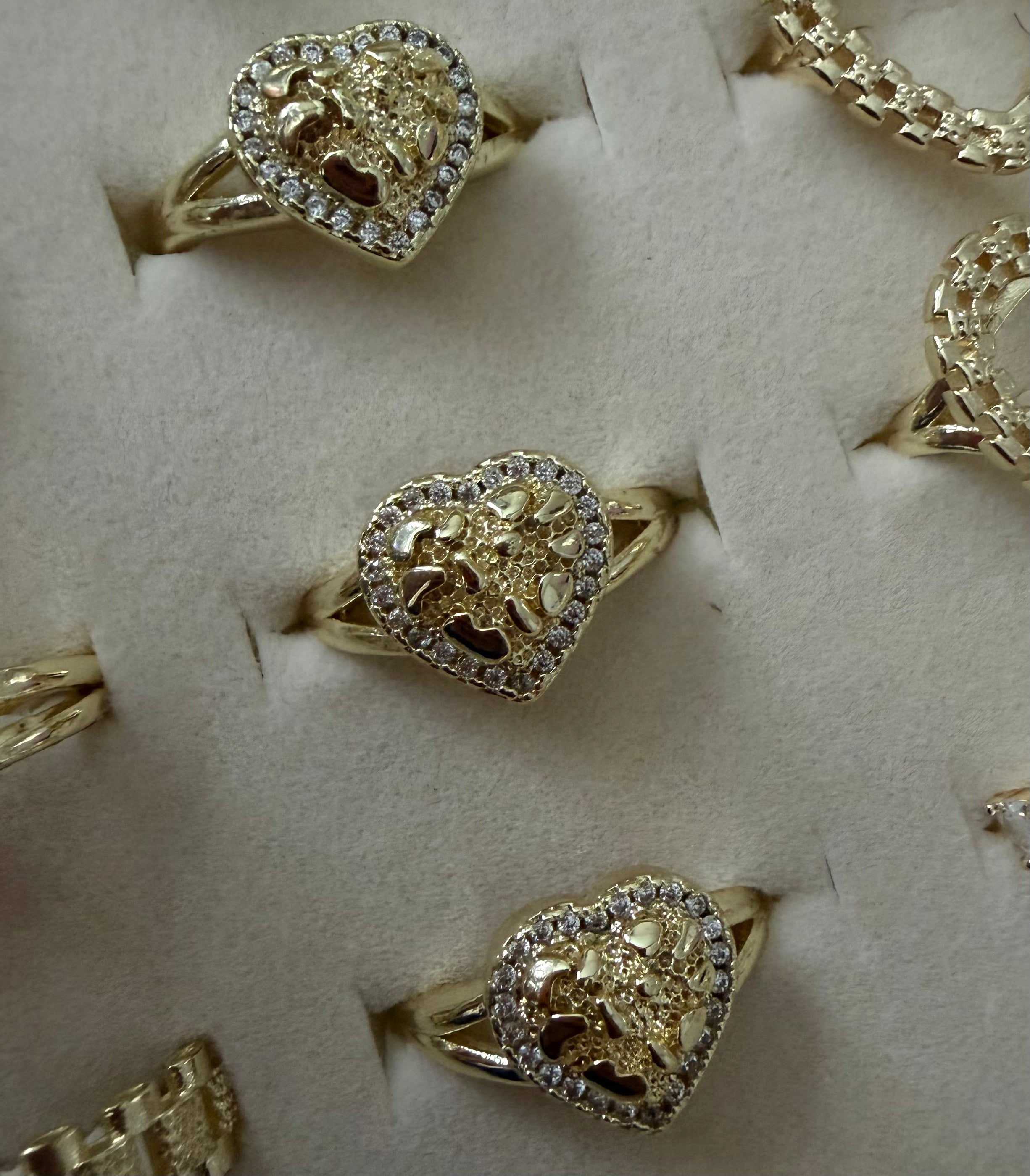 Bling Nugget Heart Ring (Small)
