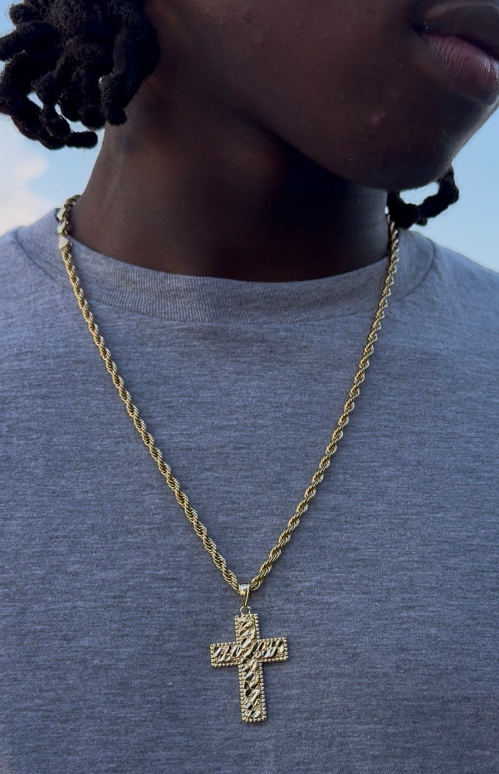 Cross Nugget Pendant