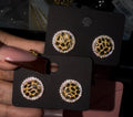 Nugget Bling Round Earrings