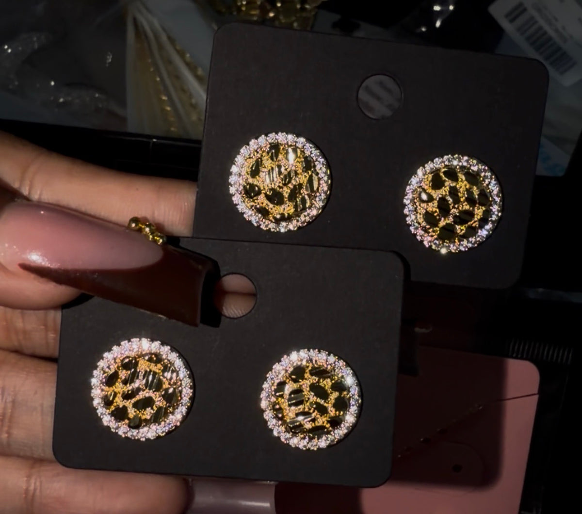 Nugget Bling Round Earrings