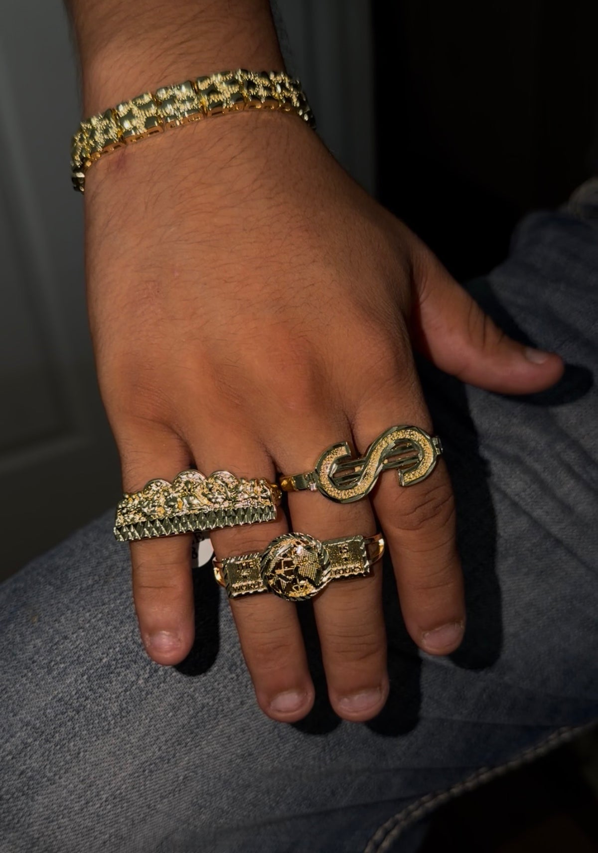 $/The World/Last Supper Double Ring