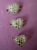 S/ Heart Nugget Ring