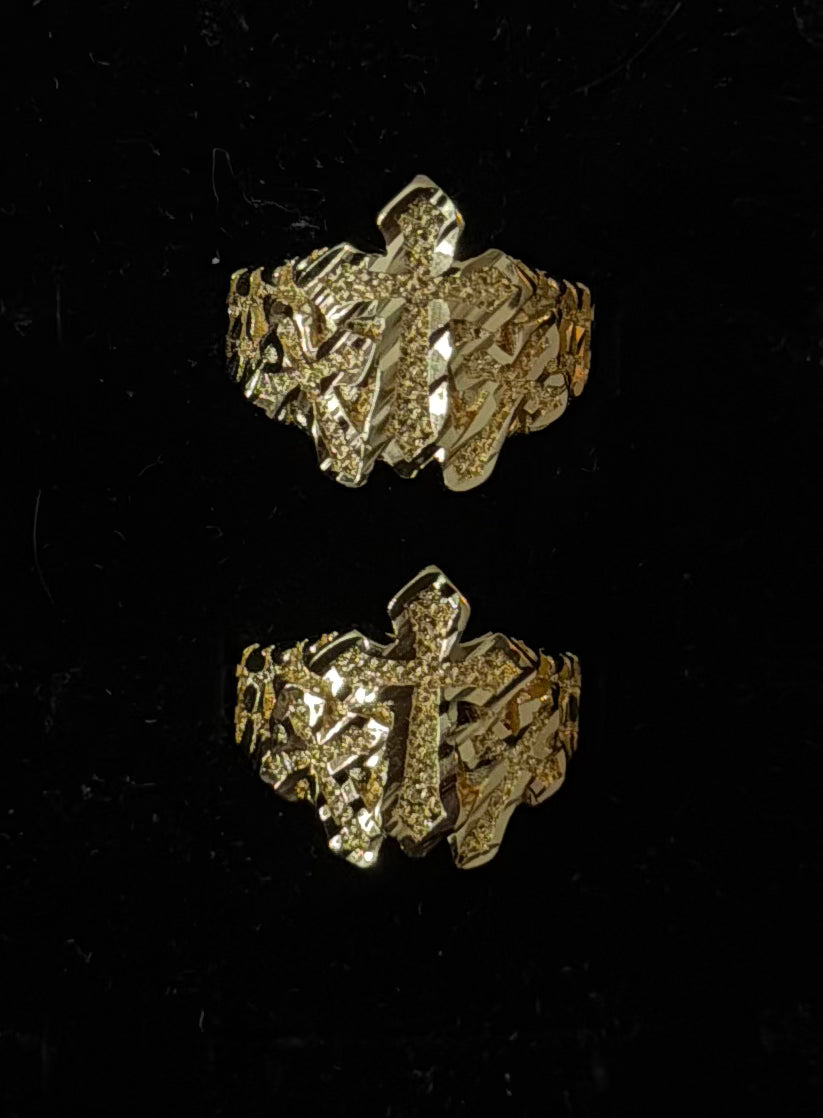 3 Cross Nugget Ring
