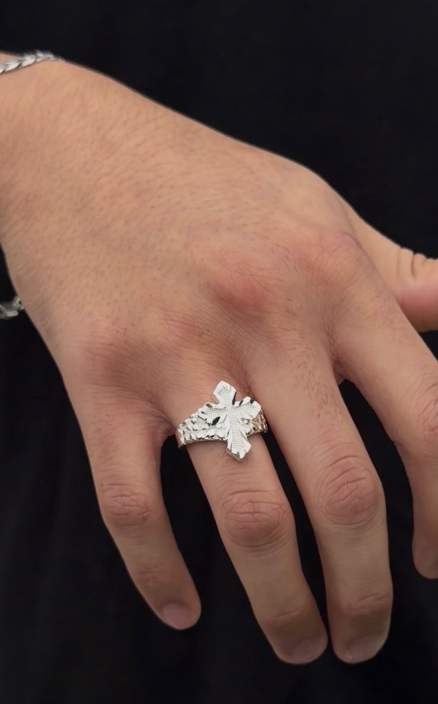 S/ Cross Nugget Ring