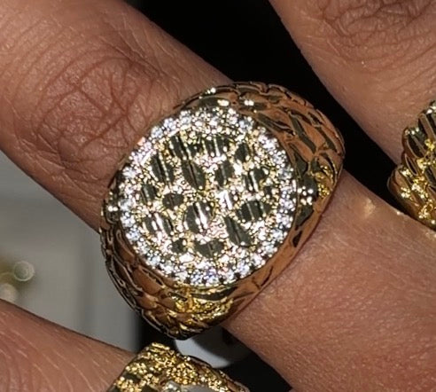 Circle Nugget Bling Ring