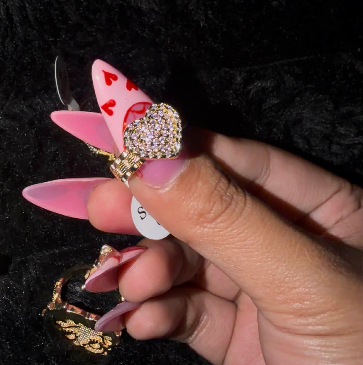 Pink Heart Diamond Ring